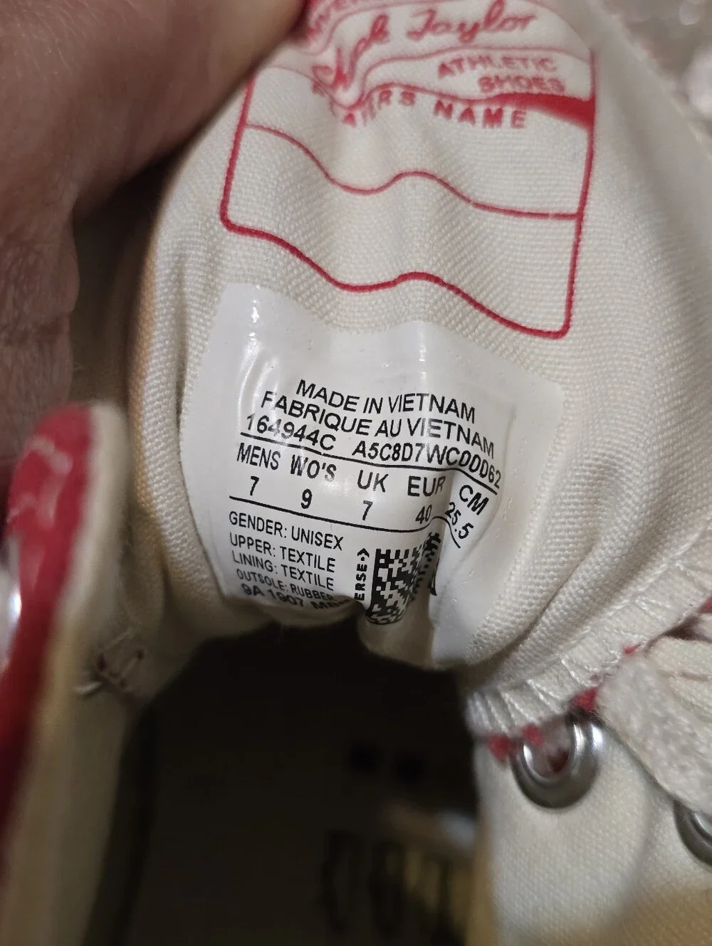Converse Chuck Taylor All Star High Top Sneakers - Red - Picture 10 of 10